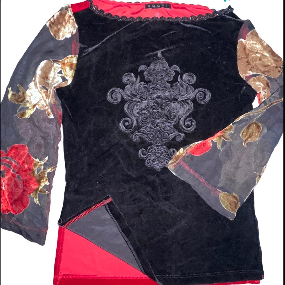 y2k mesh sleeve top